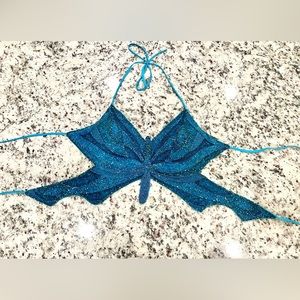 Beaded Butterfly Halter Top